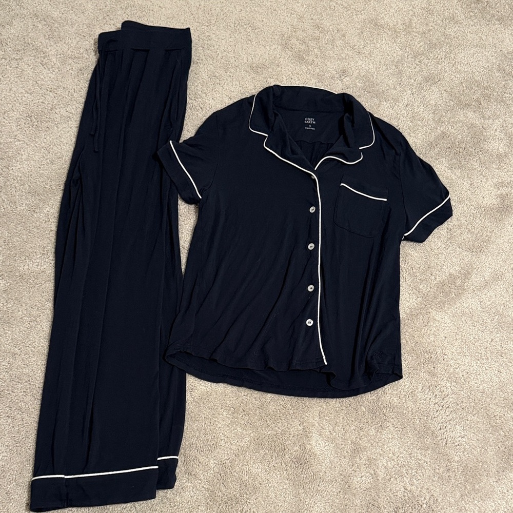 Navy Cozy Earth Women’s Pajama Set - Size Small